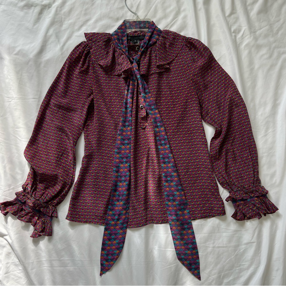 Marc by Marc Jacobs Silk 1970s-Style Blouse